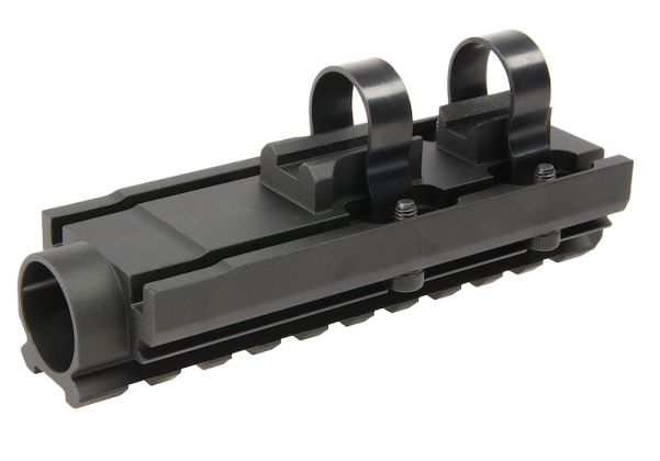 Hephaestus AKS74U / AKMSU レイル付きガスチューブ（エアソフトガン AEG / GBB用、タイプIIIハードコートアルマイト）