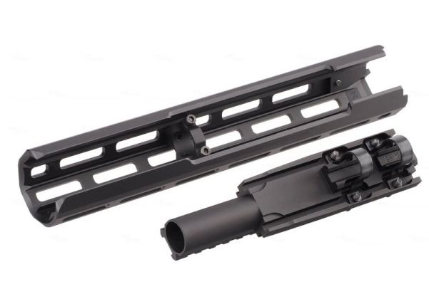 HEPHAESTUS 東京マルイ AK ハンドガード セット (10.5 インチ M-LOK) レイルドガスチューブ付き (タイプ III ハードコートアルマイト処理)