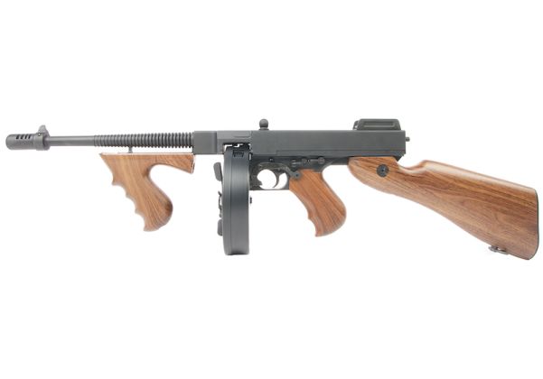 Cyber​​gun トンプソン社ライセンス商品 M1928 シカゴ AEG エアソフト クラシックライフル - 木製パターン (KING ARMS製)
