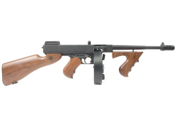 Cyber​​gun トンプソン社ライセンス商品 M1928 シカゴ AEG エアソフト クラシックライフル - 木製パターン (KING ARMS製)

