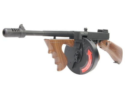 Cyber​​gun トンプソン社ライセンス商品 M1928 シカゴ AEG エアソフト クラシックライフル - 木製パターン (KING ARMS製)
