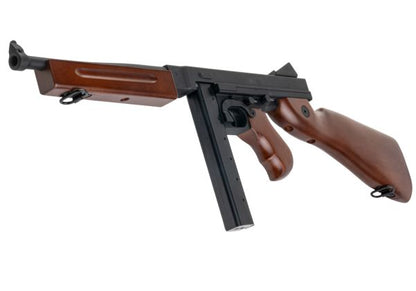 Cyber​​gun トンプソン社ライセンス取得済み M1A1 ミリタリー電動エアソフトライフル - リアルウッド製 (KING ARMS社製)
