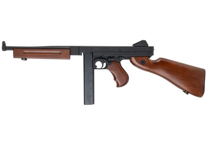 Cyber​​gun トンプソン社ライセンス取得済み M1A1 ミリタリー電動エアソフトライフル - リアルウッド製 (KING ARMS社製)
