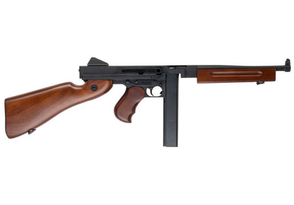 Cyber​​gun トンプソン社ライセンス取得済み M1A1 ミリタリー電動エアソフトライフル - リアルウッド製 (KING ARMS社製)
