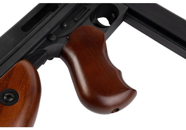 Cyber​​gun トンプソン社ライセンス取得済み M1A1 ミリタリー電動エアソフトライフル - リアルウッド製 (KING ARMS社製)
