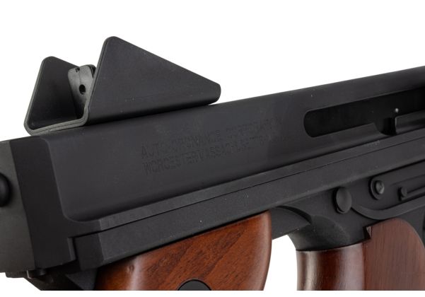 Cyber​​gun トンプソン社ライセンス取得済み M1A1 ミリタリー電動エアソフトライフル - リアルウッド製 (KING ARMS社製)
