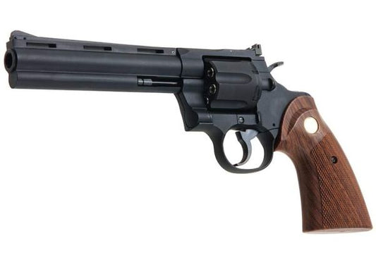 KING ARMS パイソン .357 ガス式エアソフトリボルバー（バージョンII、6インチ、ブラック）
