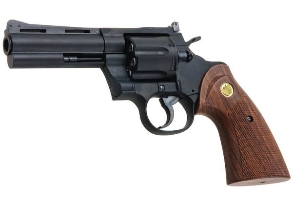 KING ARMS パイソン .357 ガス式エアソフトリボルバー（バージョンII、4インチ、ブラック）
