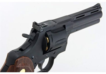 KING ARMS パイソン .357 ガス式エアソフトリボルバー（バージョンII、4インチ、ブラック）
