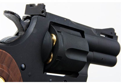 KING ARMS パイソン .357 ガス式エアソフトリボルバー（バージョンII、2.5インチ、ブラック）
