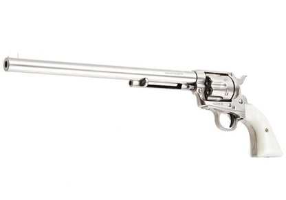 KING ARMS SAA .45 ピースメーカー リボルバー L - 銀(ぎん) (バージョンII、ガス式)
