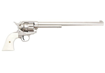 KING ARMS SAA .45 ピースメーカー リボルバー L - 銀(ぎん) (バージョンII、ガス式)
