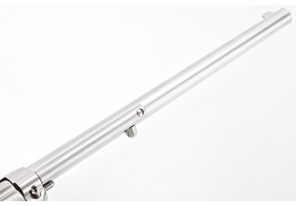KING ARMS SAA .45 ピースメーカー リボルバー L - 銀(ぎん) (バージョンII、ガス式)
