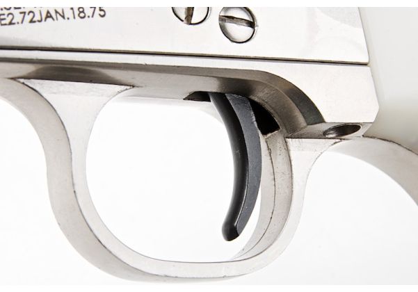 KING ARMS SAA .45 ピースメーカー リボルバー L - 銀(ぎん) (バージョンII、ガス式)
