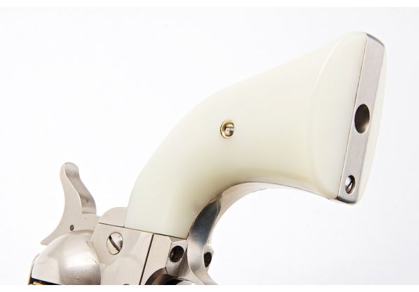 KING ARMS SAA .45 ピースメーカー リボルバー L - 銀(ぎん) (バージョンII、ガス式)
