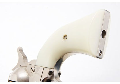KING ARMS SAA .45 ピースメーカー リボルバー L - 銀(ぎん) (バージョンII、ガス式)
