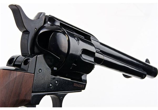 KING ARMS SAA .45 ピースメーカー リボルバー M - 電動(デンドウ)メッキ ブラック (バージョンII、ガス式)
