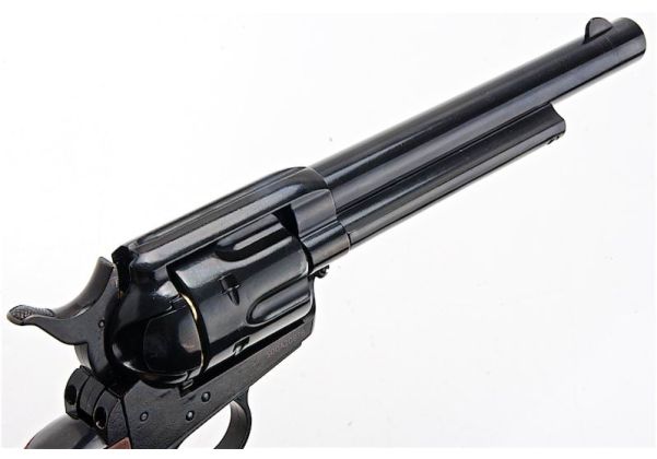 KING ARMS SAA .45 ピースメーカー リボルバー M - 電動(デンドウ)メッキ ブラック (バージョンII、ガス式)
