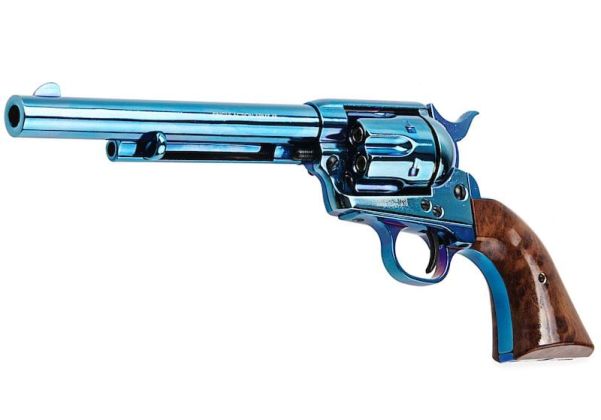 KING ARMS SAA .45 ピースメーカー リボルバー M - ブルーイング仕上げ (バージョンII、ガス式)
