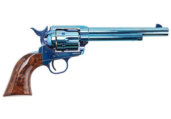 KING ARMS SAA .45 ピースメーカー リボルバー M - ブルーイング仕上げ (バージョンII、ガス式)
