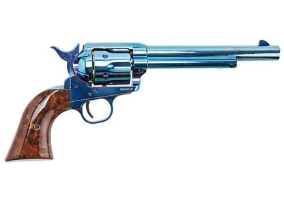 KING ARMS SAA .45 ピースメーカー リボルバー M - ブルーイング仕上げ (バージョンII、ガス式)

