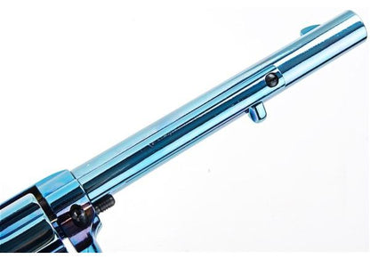 KING ARMS SAA .45 ピースメーカー リボルバー M - ブルーイング仕上げ (バージョンII、ガス式)
