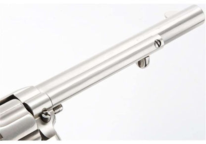 KING ARMS SAA .45 ピースメーカー リボルバー M - 銀(ぎん) (バージョンII、ガス式)

