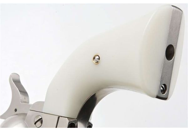 KING ARMS SAA .45 ピースメーカー リボルバー M - 銀(ぎん) (バージョンII、ガス式)
