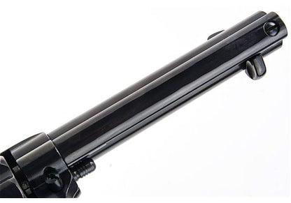 KING ARMS SAA .45 ピースメーカー リボルバー S - 電動(デンドウ)メッキ ブラック (バージョンII、ガス式)
