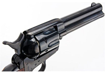 KING ARMS SAA .45 ピースメーカー リボルバー S - 電動(デンドウ)メッキ ブラック (バージョンII、ガス式)
