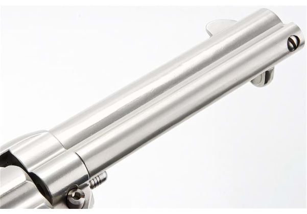 KING ARMS SAA .45 ピースメーカー リボルバー S - 銀(ぎん) (バージョンII、ガス式)
