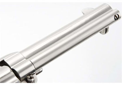KING ARMS SAA .45 ピースメーカー リボルバー S - 銀(ぎん) (バージョンII、ガス式)
