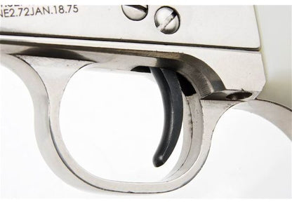 KING ARMS SAA .45 ピースメーカー リボルバー S - 銀(ぎん) (バージョンII、ガス式)
