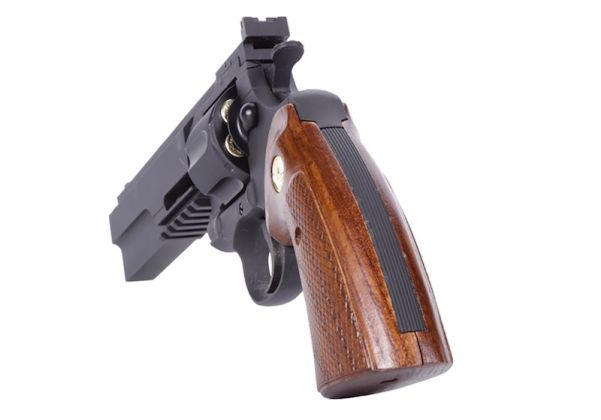 KING ARMS パイソン 357 / イービルシリーズ リアルウッドグリッパネル（金(きん)プレート付き）
