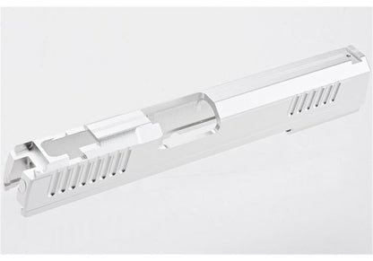 KUNG FU Airsoft Tokyo Marui ハイキャパ 5.1 GBB GBBスライド (CNC アルミニウム / アルミ、銀(ぎん))