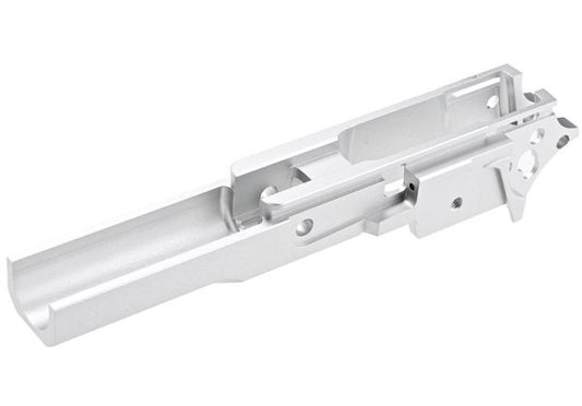 KUNG FU Airsoft Tokyo Marui ハイキャパ 5.1 GBB ミドルフレーム - (CNC アルミニウム / アルミ、銀(ぎん))