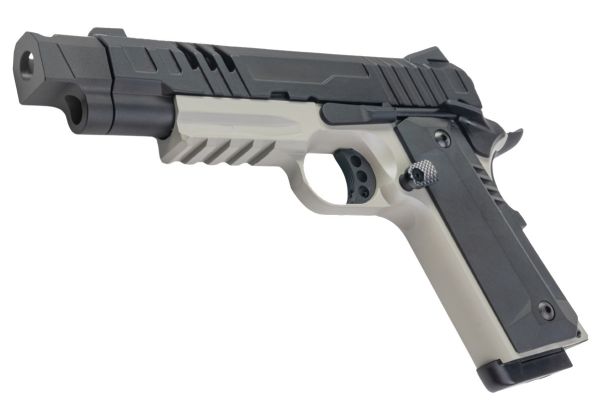 KJ Works KP-24 1911 GBB エアソフトピストル - グレーツートン（全メタル(ぜんきんぞく)）