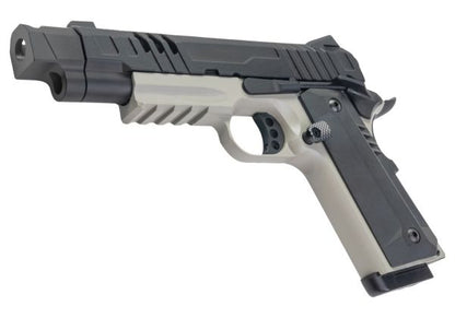 KJ Works KP-24 1911 GBB エアソフトピストル - グレーツートン（全メタル(ぜんきんぞく)）