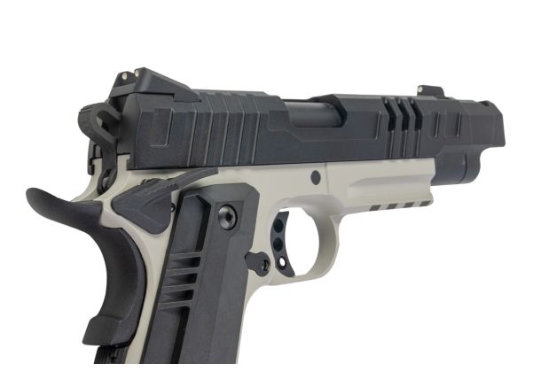 KJ Works KP-24 1911 GBB エアソフトピストル - グレーツートン（全メタル(ぜんきんぞく)）