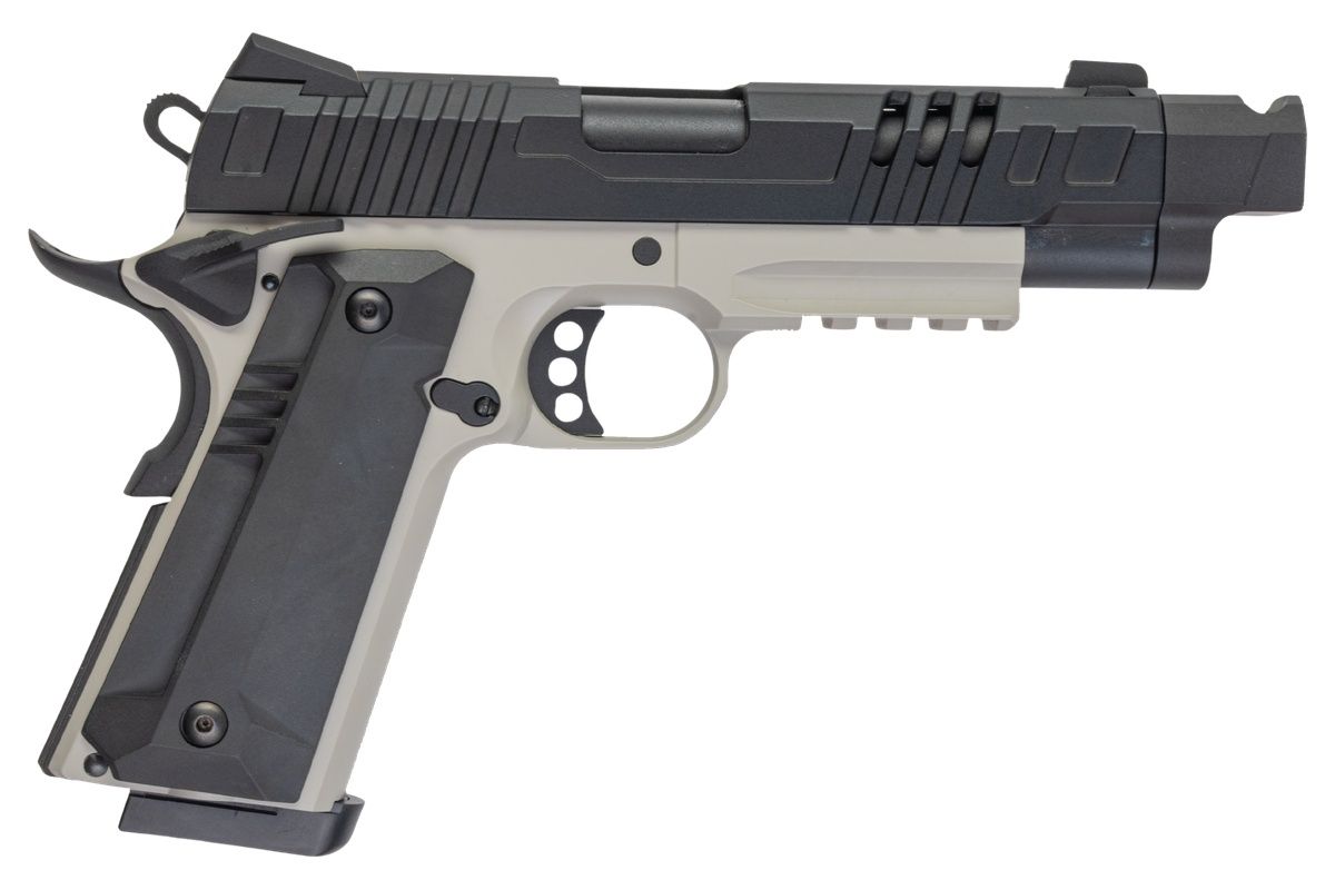 KJ Works KP-24 1911 GBB エアソフトピストル - グレーツートン（全メタル(ぜんきんぞく)）