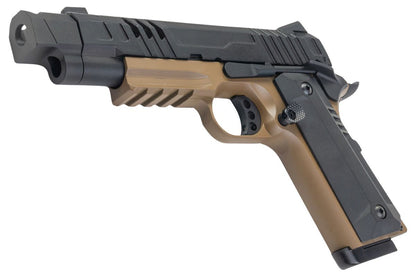 KJ Works KP-24 1911 GBB エアソフトピストル - タンツートンカラー（全メタル(ぜんきんぞく)）