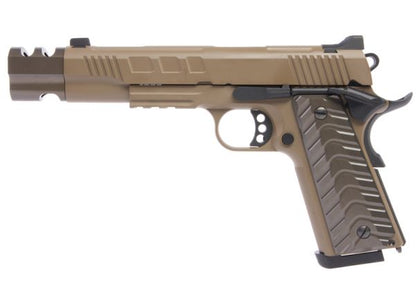 KJ Works 1911 KP-16 GBB エアソフトピストル - ダークアース
