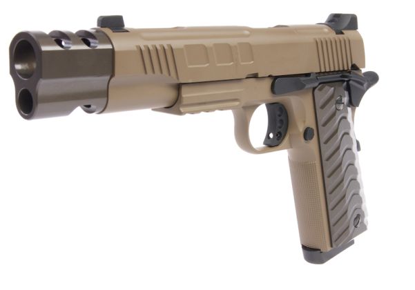 KJ Works 1911 KP-16 GBB エアソフトピストル - ダークアース
