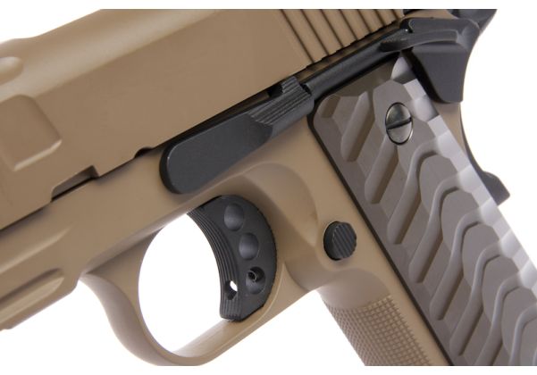 KJ Works 1911 KP-16 GBB エアソフトピストル - ダークアース
