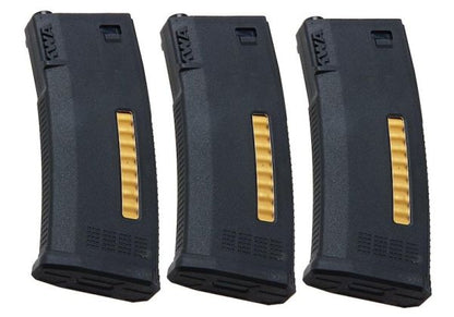 KWA MS120 エアソフト電動ガン ミッドキャップマガジン（3個セット） - ブラック