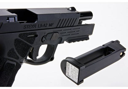 KJ Works STEYR L9A2 CO2エアソフトピストル - ブラック（ASGライセンス商品）

