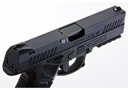 KJ Works STEYR L9A2 CO2エアソフトピストル - ブラック（ASGライセンス商品）
