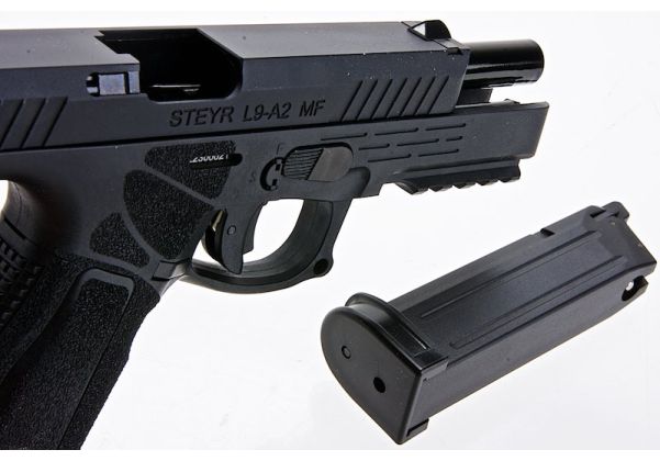 KJ Works STEYR L9A2 GBB エアソフトピストル - ブラック (ASGライセンス商品)
