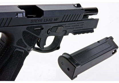 KJ Works STEYR L9A2 GBB エアソフトピストル - ブラック (ASGライセンス商品)
