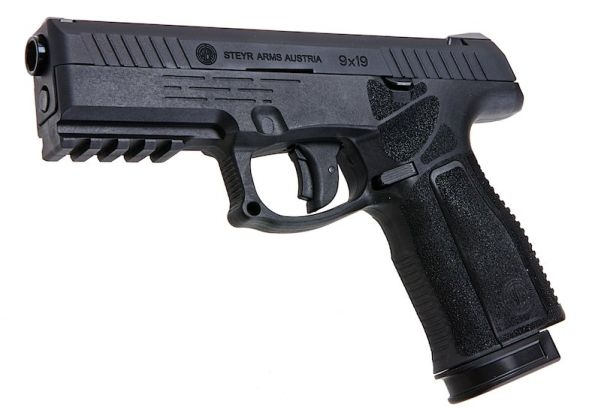 KJ Works STEYR L9A2 GBB エアソフトピストル - ブラック (ASGライセンス商品)
